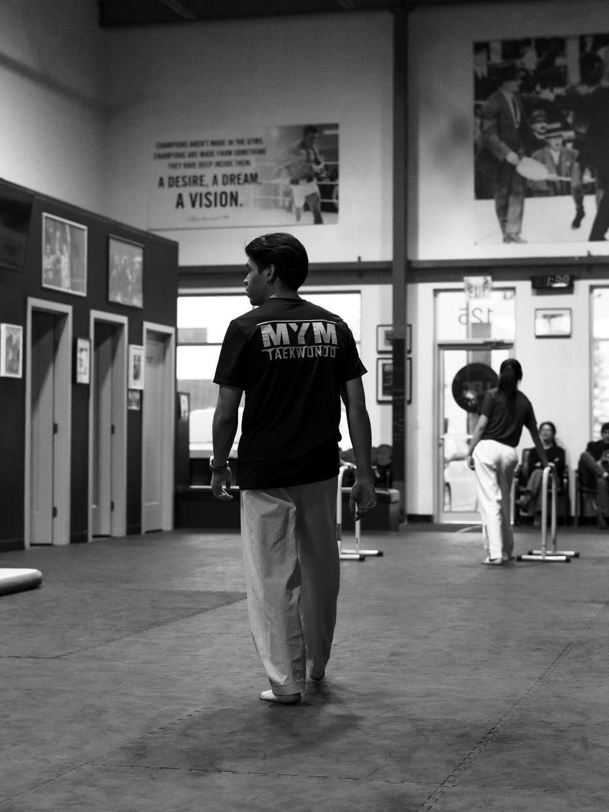 Inside the MYM Taekwondo training floor in Calgary