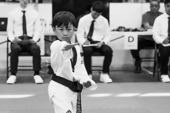 Beginner Taekwondo students